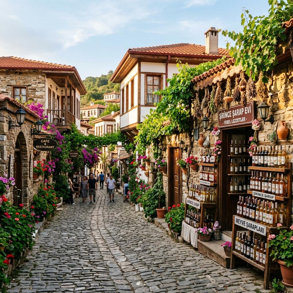 Şirince Köyü taş evleri ve dar sokakları